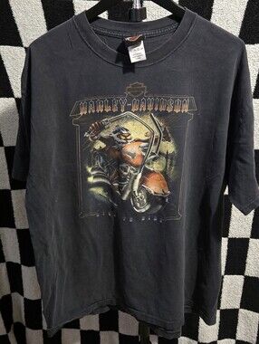 Vintage Men's Harley Davidson Woodstock, IL shirt Size Xl